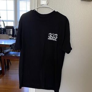 Hanes Black Short Sleeve Tee with White 333 Logo